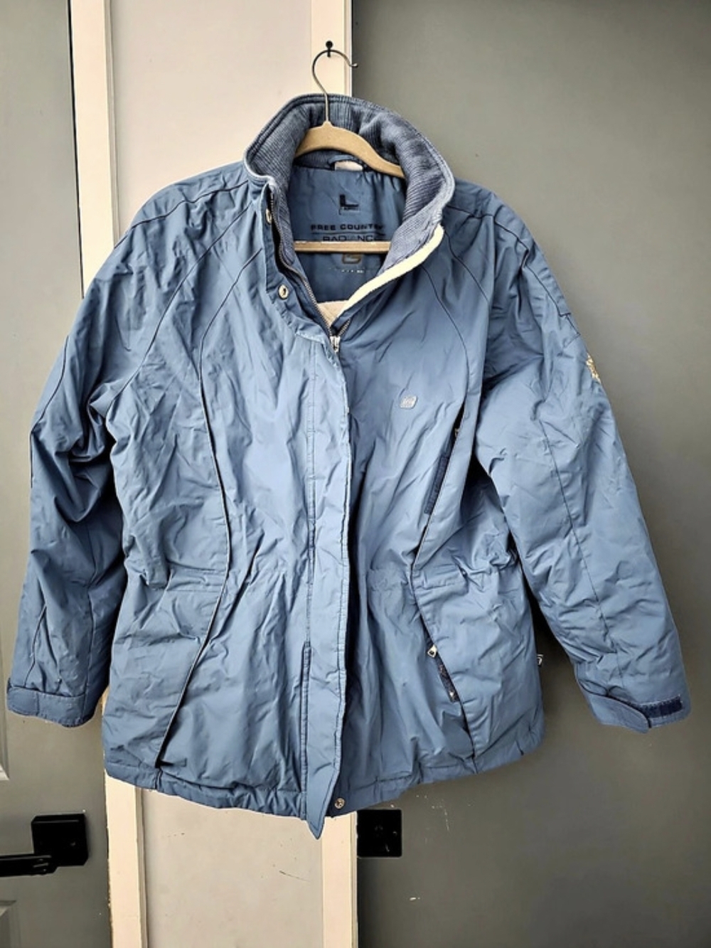Free Country Radiance Jacket Women's Blue Utility Jacket Size Large